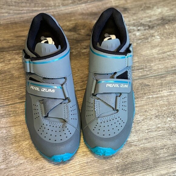 NEW PEARL IZUMI X-Alp Divide Moutain Bike Cycling Shoes Gray/Black Women's 42 - Picture 1 of 12